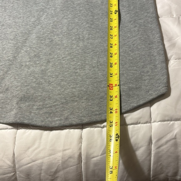 Gray Hooded Sweatshirt Dress Tunic small - Picture 3 of 5